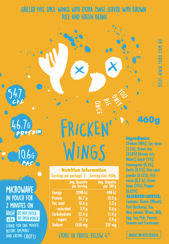 YODO returning June 20th Fricken Wings (547 cal)