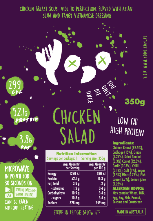 YODO returning Nov 5th Poached Chicken Salad (299 cal)