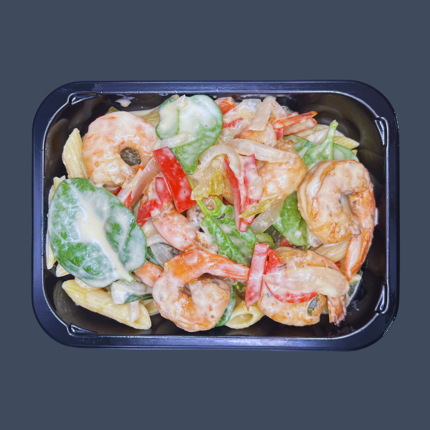 Cajun Prawn Alfredo Pasta (520 cal)