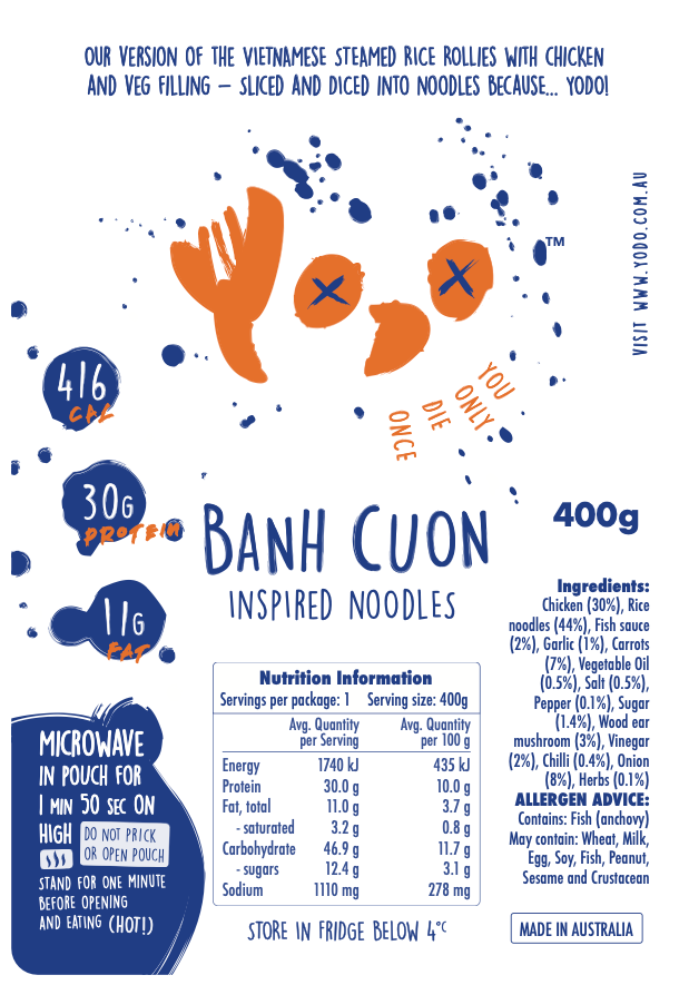 YODO Returning April 27th Chicken Banh Cuon (416 cal)