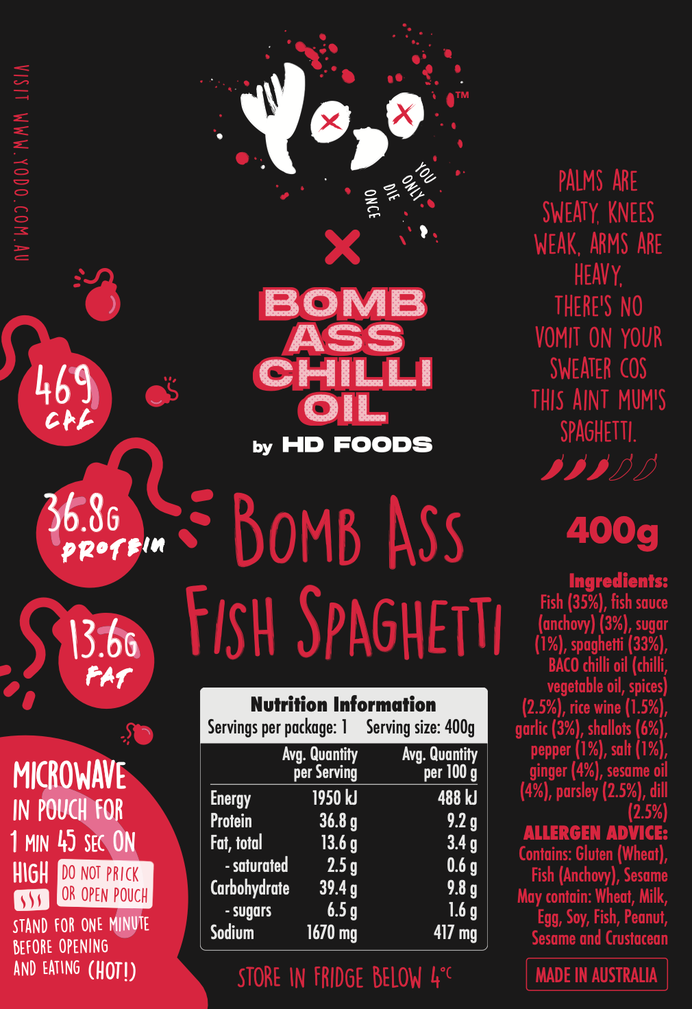 Bomb Ass Fish Spag 🌶️ (469 cal)