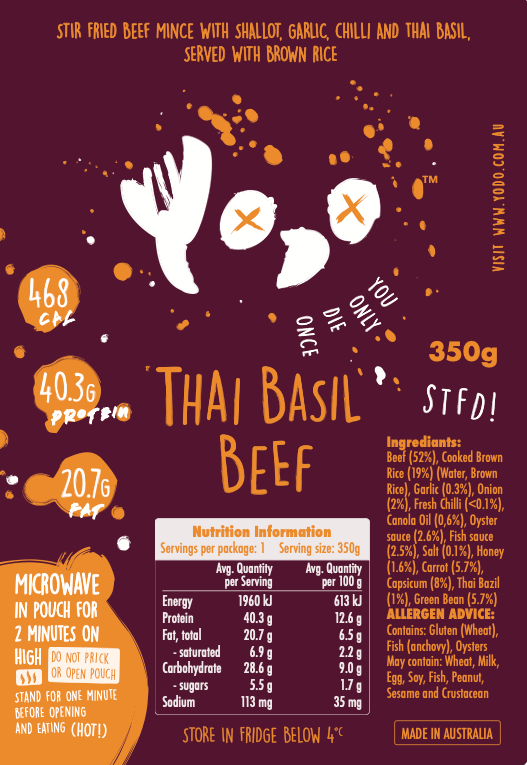 YODO Returning April 30th Basil Beef (468 cal)